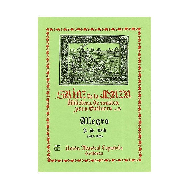 Bach Allegro (r Sainz De La Maza) Guitar