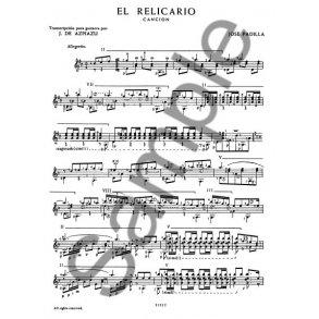 Padilla: El Relicario (Azpiazu) for Guitar
