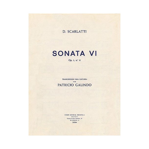 Domenico Scarlatti: Sonata VI Op.1 No.6 (Guitar)