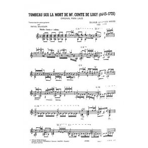 Weiss: Tombeau Sur La Mort De Mr Compt De Logy (Balaguer)