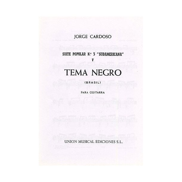 Jorge Cardoso: Tema Negro - Brasil (Suite Popular No.3 'Sudamerica')