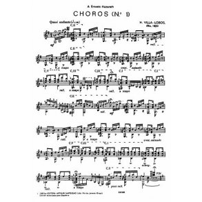 Heitor Villa-lobos: Choros No.1 For Guitar
