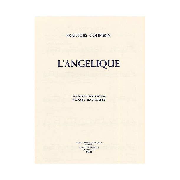 Couperin Angelique (balaguer) Guitar