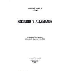 Tomas Mace: Preludio Y Allemande