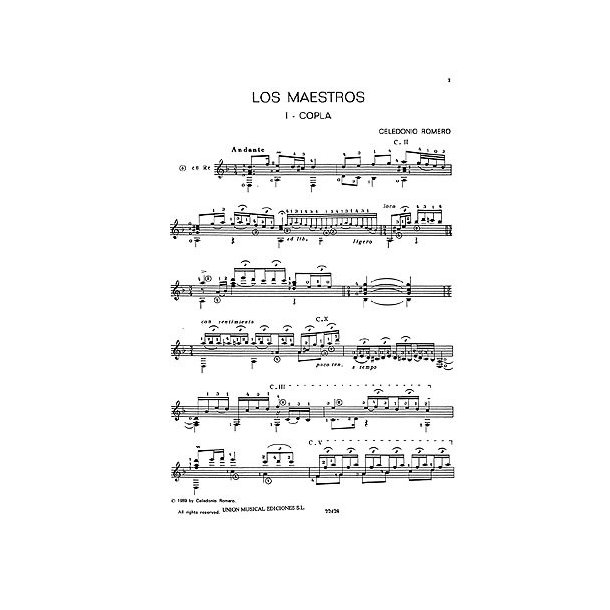 Romero: Los Maestros Tres Canciones Para Tres Principales for Guitar