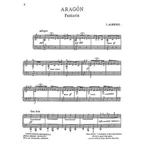 Albeniz: Aragon Fantasia for Piano Four Hands