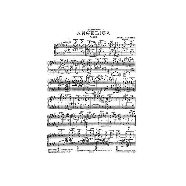 Barrios: Angelita Tango for Piano