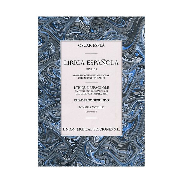 Espla Lirica Espanola Vol.2 Tonadas Antiguas Piano