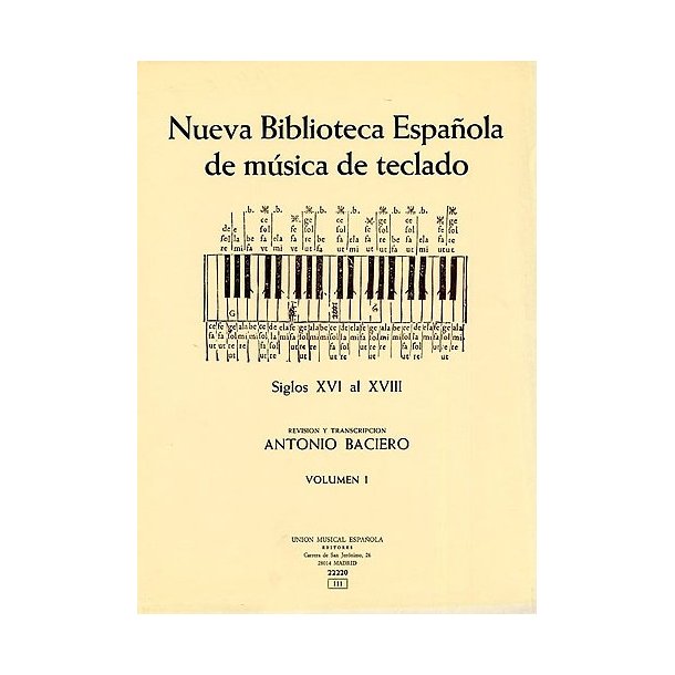 Varios Nueva Biblioteca Espanola De Musica De Teclado Vol.1