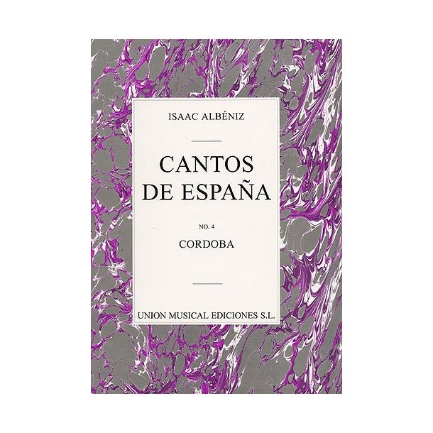 Albeniz Cordoba No.4 De Cantos De Espana Op.232 Piano