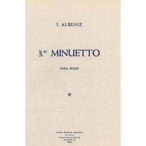Albeniz Tercer Minuetto Piano