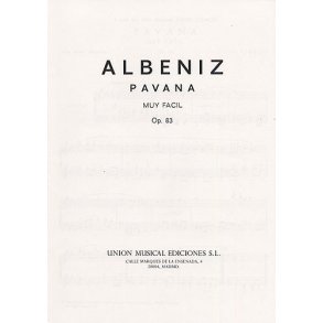 Albeniz Pavana Facil Para Manos Pequenas Op.83 Piano