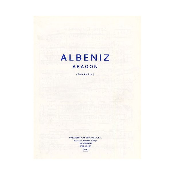 Albeniz Aragon Fantasia No.6 Suite Espanola Op.47 Piano