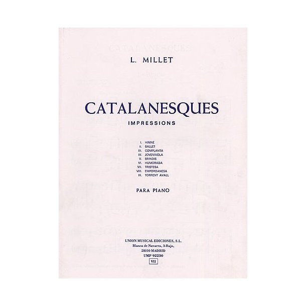 Millet Catalanesques Impressiones Piano