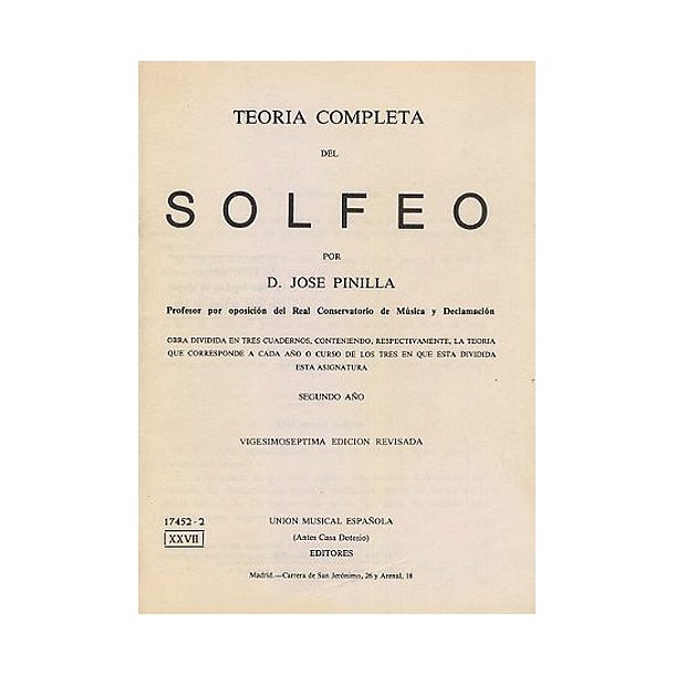 Pinilla Teoria Completa Del Solfeo Ii