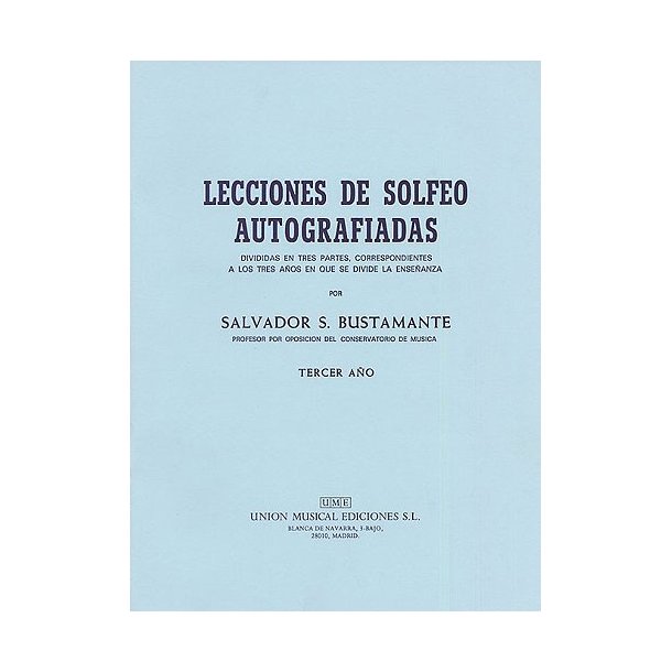 Bustamante Lecciones De Solfeo Iii