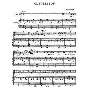 Joaquín Valverde Sanjuán: Clavelitos Zambra Gitana (Piano/Voice)