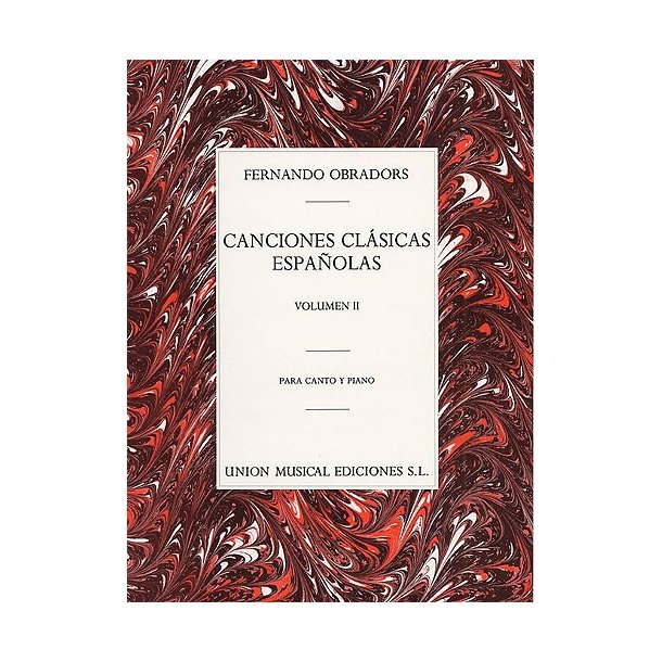 Obradors Canciones Clasicas Espanolas Vol.2 Vce/pf