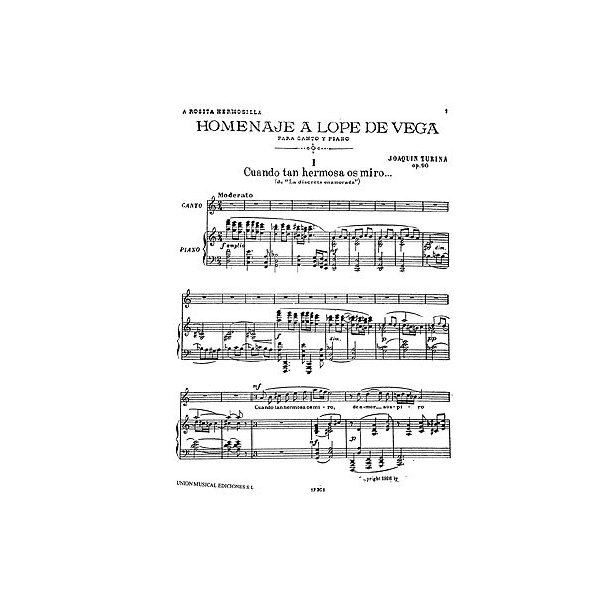 Joaquin Turina: Homenaje A Lope De Vega