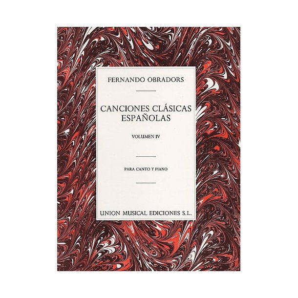 Obradors Canciones Clasicas Espanolas Vol.4 Vce/pf