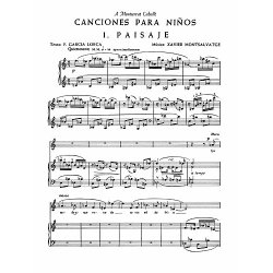 Xavier Montsalvatge: Canciones Para Ninos