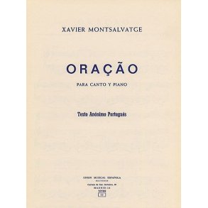 Montsalvatge Oracao Voice/piano