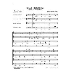 Josquin Des Prez: Mile Regretz (SATB)