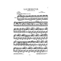 Chueca: La Gran Via (Zarzuela En Un Acto) Voice And Piano