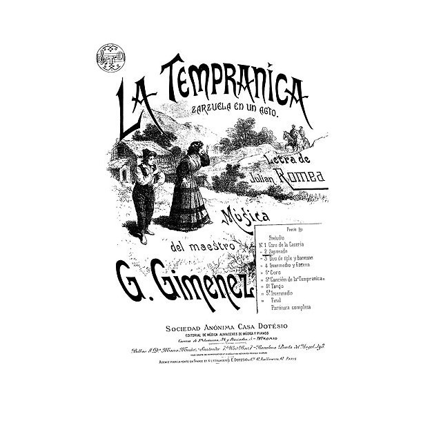 Geronimo Gimenez: Zapateado No.2 From La Tempranica For Voice And Piano
