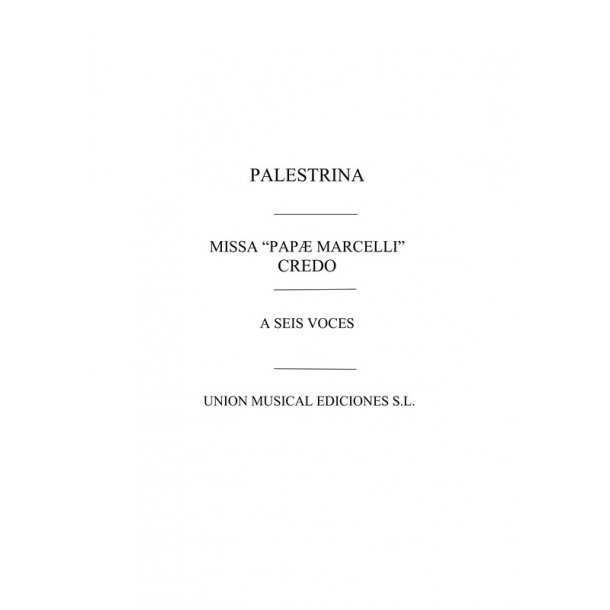 Giovanni Palestrina: Credo De La Misa 'Papae Marcelli'