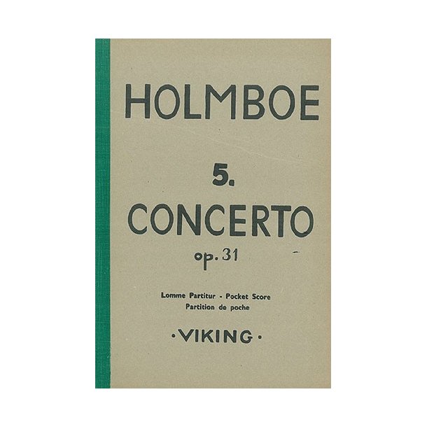 Holmboe Concrto No5 Op31 Vla/Orch Mini Score