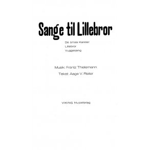 Frantz Thielemann: Sange Til Lillebror