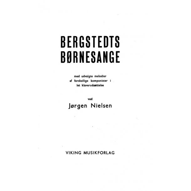Jrgen Nielsen: Bergstedts Brnesange