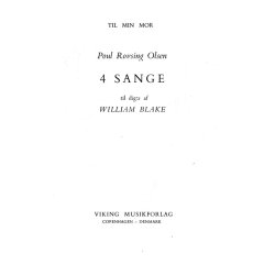 Olsen 4 Sange Op. 7 Vce/Pfa