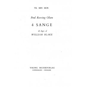 Olsen 4 Sange Op. 7 Vce/Pfa