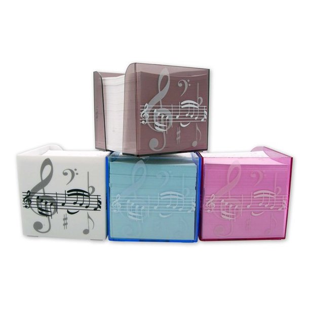 Pink Treble Clef Memo Note Block
