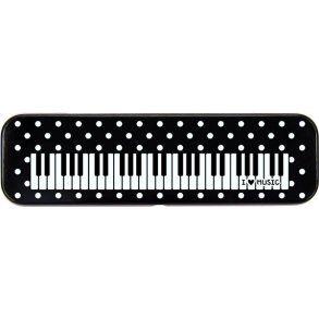Keyboard Design Tin Pencil Case in Polka Dot