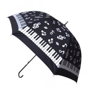 Black And White Music Notes/Keyboard Umbrella