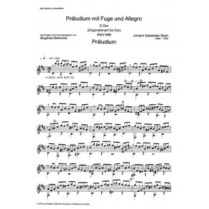 J.S. Bach: Prelude, Fugue And Allegro BWV 998 (Guitar)