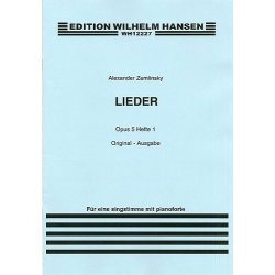 Alexander Zemlinsky: Lieder Op.5 Book 1 (Medium Voice)