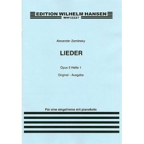Alexander Zemlinsky: Lieder Op.5 Book 1 (Medium Voice)