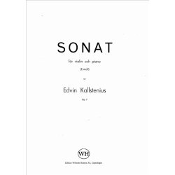 Edvin Kallstenius: Sonat For Violin And Piano