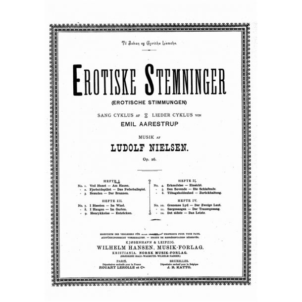 Erotiske Stemninger Op. 26