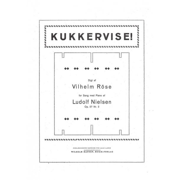 Kukkervise Op. 27 Nr. 2