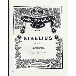 Jean Sibelius: Five Pieces Op.85 No.5- Campanula