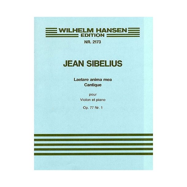 Jean Sibelius: Laetare Anima Mea Op.77 No.1 (Violin or Cello/Piano)