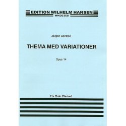 J&oslash;rgen Bentzon: Theme And Variations For Solo Clarinet Op.14