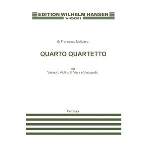Malipiero: String Quartet No.4 (Miniature Score)