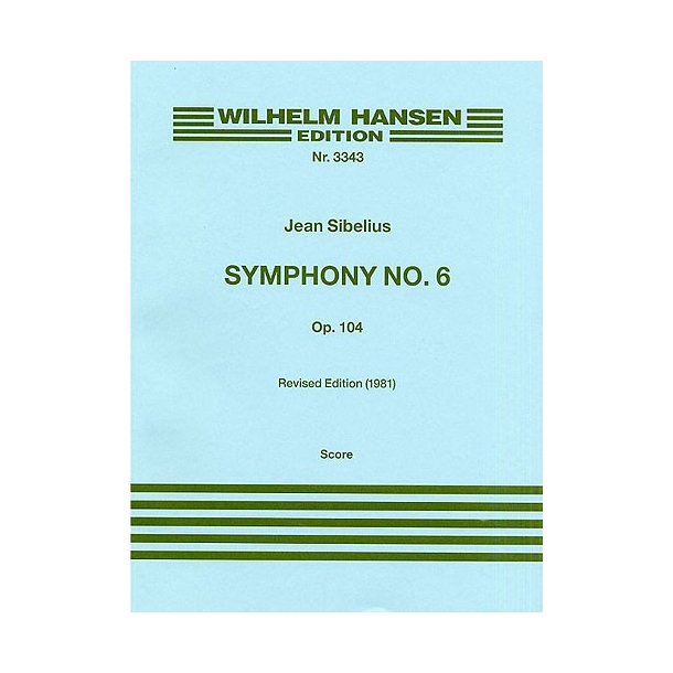 Jean Sibelius: Symphony No.6 Op.104 (Score)