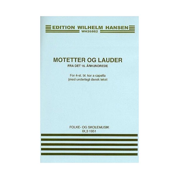 Motets From The 16th Century (Motetter Og Lauder)